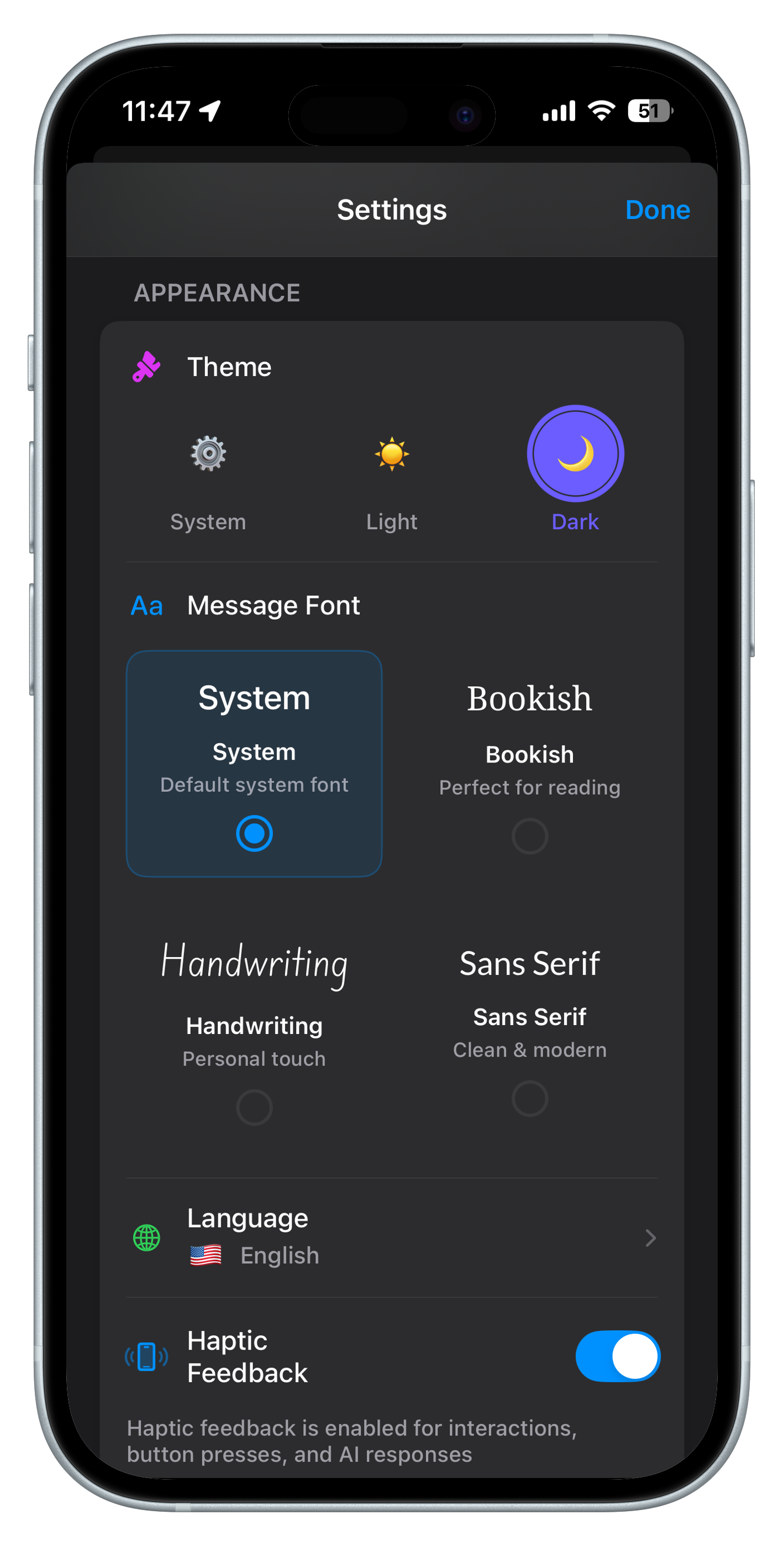 ChatIt AI Appearance Settings